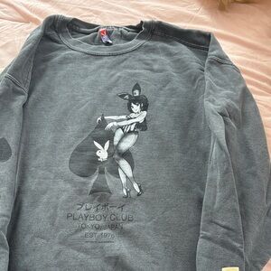 PLAYBOY Charcoal Graphic Sweatshirt